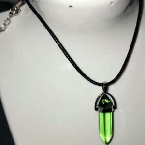 Emerald  chakra necklace